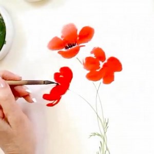 "In Flanders fields, the poppies blow Between the crosses, row on row, That mark our place; and in the sky The larks, still bravely singing, fly…" An excerpt of “In Flanders Fields” - A poem by John McCrae (1872 -1918) Remembering and honoring all the brave heroes who served and courageously gave their lives for our country and freedom. Happy Memorial Day! 🇺🇸♥️🕊 Red poppies♥️ 🎨🖌Supplies Used Single Xuan Paper (Flower Paper) 🖌Brushes Northern Wolf Best Detail 🖌Color Chinese Red Sap Green N