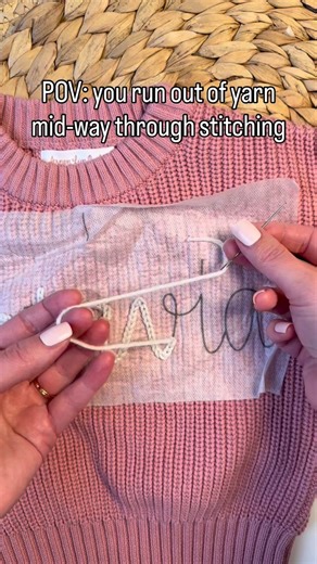 Anna | Hand-Embroidery on Instagram: "I’ve shared tips on how to always have enough yarn to make it to the next section. But even a seasoned pro miscalculates sometimes. And when you’re embroidering with the chain stitch a you lose yarn chicken you’ll want a clean and professional way to keep it going. Even cooler? This works for changing colors! In fact I know of a certain magic chain stitch that uses a similar technique… 😏 Follow along for more tips and tricks, I post daily to help you enjoy 