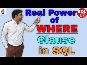 Where clause in SQL | Use Different conditions in where clause in SQL | SQL Where Clause