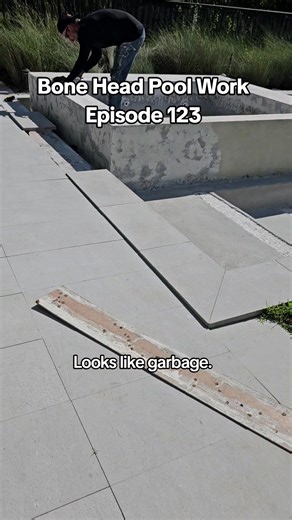 Bone Bead Pool Work Episode 123 Poorly done decking that sank. No crushed base. Lines are a mess. Large spa with 3 benches and only 6 jets!?! #bonehead #idiot #poolwork #swimmingpool #poolrepair #poolremodel #cristallopools #innovativeoutdoorliving #pooldoctor #mirasol #whatnottodo