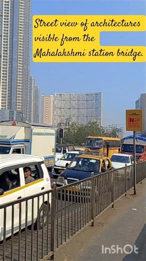 Street view of architectures visible from the Mahalakshmi station bridge.