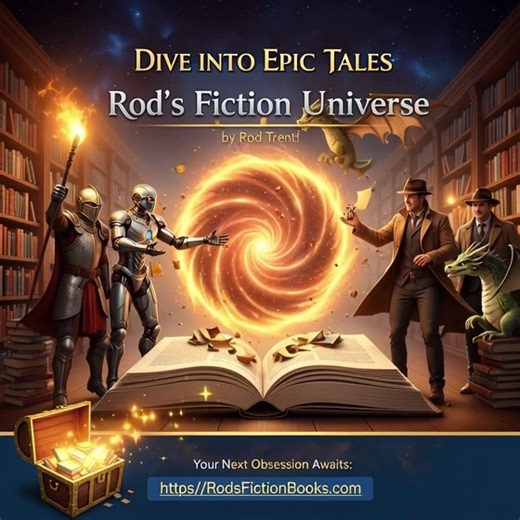 Dive into epic tales across genres in Rod's Fiction Universe by Rod Trent! 📚✨ Subscribe for instant access to 25 thrilling books – and growing, with fresh stories dropping regularly. Your next obsession awaits: https://RodsFictionBooks.com #IndieFiction #BookLovers | Rod Trent