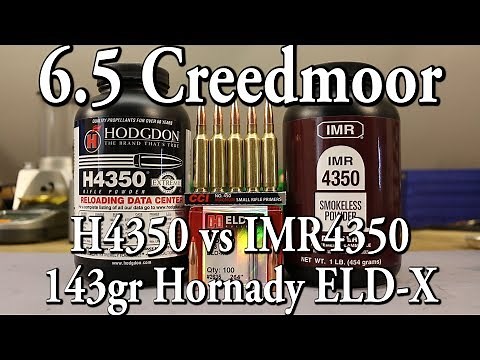 6.5 Creedmoor - H4350 vs IMR4350 - 143 ELD-X