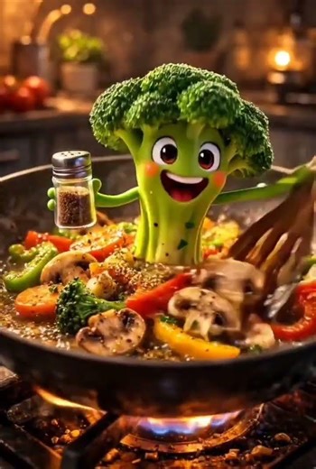 What if your veggies could talk while cooking? #talkingvegetables #cookingshorts #animation #cartoon