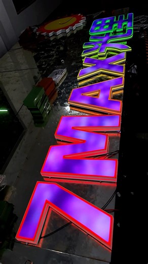 Vibrant LED Channel Letters - Make Your Business Stand Out #signagedesign #ledsign #sourcefactory