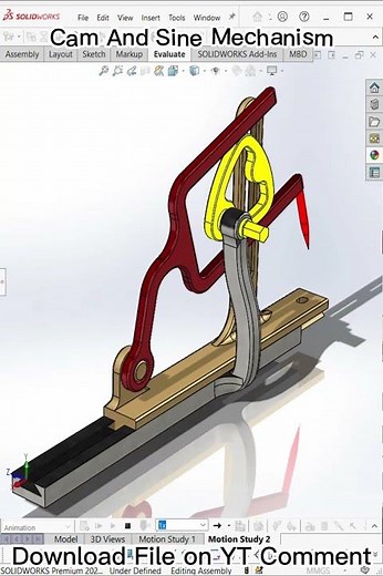 Cam And Sine Mechanism Animation - Mechanical Animation