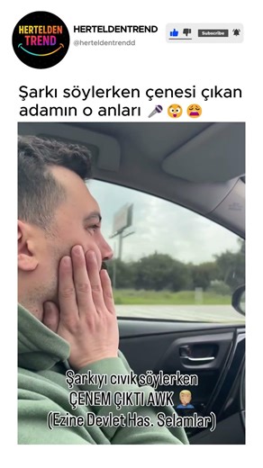 Şarkı söylerken çenesi çıkan adamın o anları 🎤😲😩