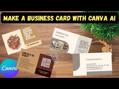Make a Business Card With CANVA AI | AI tools for small businesses