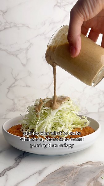 Katsu and Cabbage with Goma Dressing