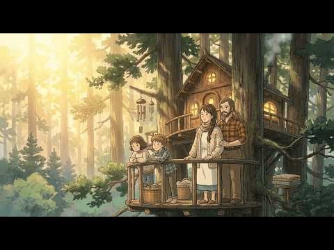 The Night the Trees Wouldn’t Sleep 🌧️ Cozy Treehouse Storm | Calm Ghibli Inspired Story