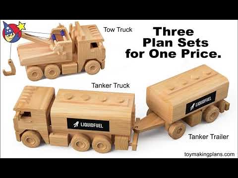 Wood Toy Plans Patterns Famous Mercedes Fuel Tankers and Tow Truck