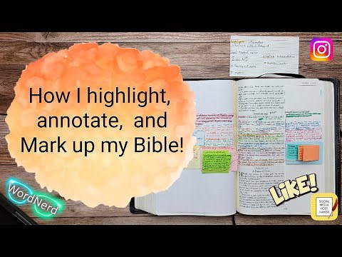 How I highlight, annotate, and Mark Up my In Depth Notetaking Bible!