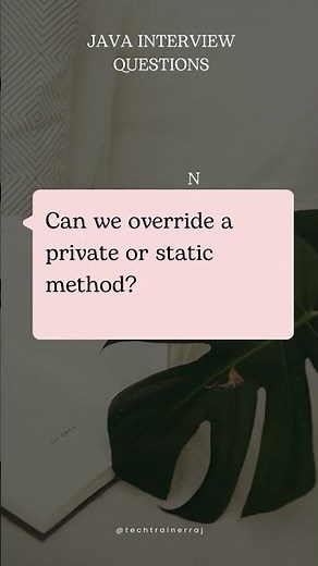 Is it possible to override? #javaautomation #javainterview #interviewtips #java #edushorts #coding