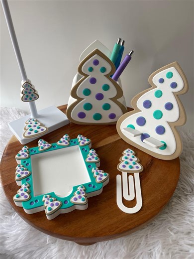 Christmas Tree Sugar Cookie Desk Set