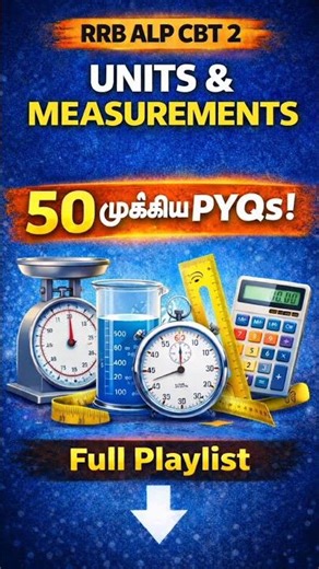 50 PYQs Units & Measurements RRB ALP CBT 2
