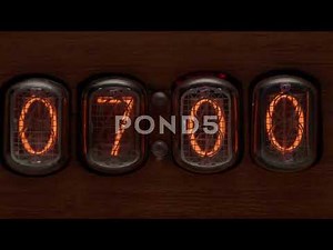 Vintage Clock Showing 06.59 Changing To 07.00 O'clock. Alarm Clock At 7 A.m. - Video