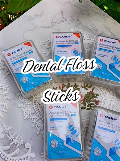 Double Line Dental Floss Picks for Orthodontic Care