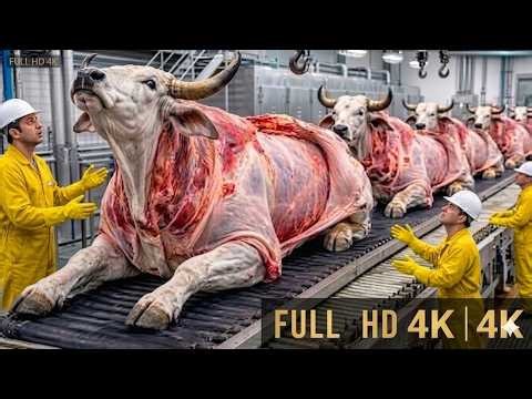Inside Modern Limousin Bull Factory – $ Hide & Horn Processing Full Production Process Revealed
