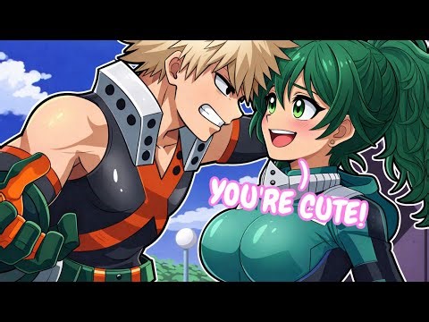 Girl Deku FLIRTS With Bakugo In Roblox Heroes Battlegrounds…