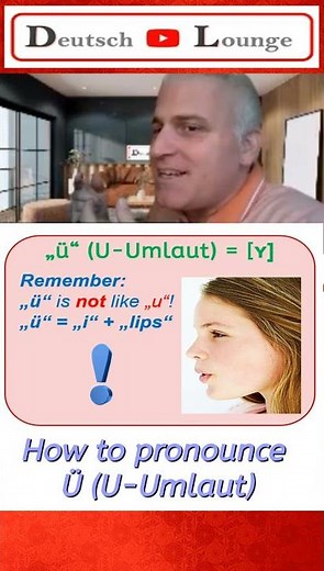 pronunciation hack: German Umlaut U "Ü" | Pronunciation: German Vowels: Ü-Laute #shortsyoutube