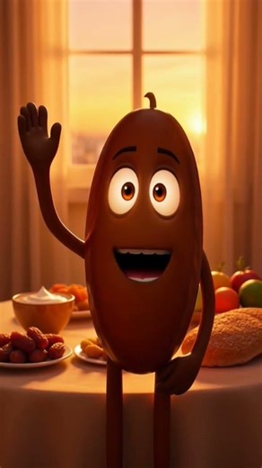 Pixar-style 3D animated cute glowing crescent moon character with big sparkling eyes, soft