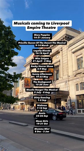 What’s on at Liverpool Empire in 2026! 🎭 If you’re a fan of musical theatre then make sure you pay a visit to Liverpool Empire Theatre this year! With everything from Mary Poppins to Legally Blonde, Moulin Rouge, Mean Girls and lots more to pick from, you’ll be spoilt for choice! What’s on your list to see this year? #VisitLiverpool #Liverpool #MusicalTheatre #WhatsOnInLiverpool | VisitLiverpool.com