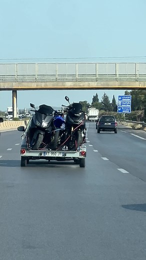 Motorcycle Trailer Tow on Multi-Lane Highway