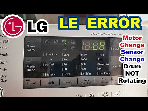 LE Error LG Washing Machine | Drum Not Rotating | LG Front Load Washing Machine Motor Replacement