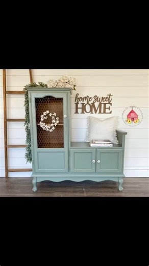 Repurposed tv cabinet into entry bench cabinet #upcycling #recycle #diy #paint #fyp
