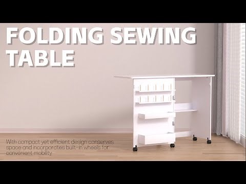 Folding Sewing Table | Multipurpose Sewing Machine Table with Compact Design