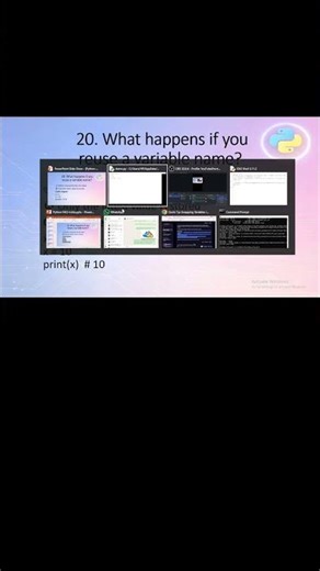 What Happens When You Reuse a Variable Name in Python?#pythoninterview