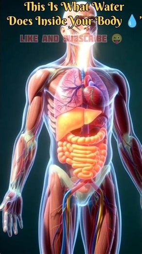 Drinking Water Explained Inside the Human Body | Medical 3D Visual#shorts