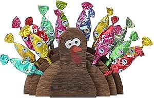 Thanksgiving Decor, Wooden Turkey Lollipop Holder, Cake Pop Stand, Candy Table Display, Fall Decor for Home, Fireplace Shelf Decoration for Home