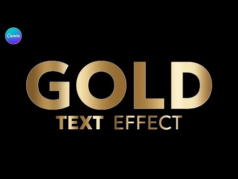 How to Make a Gold Text Effect in Canva | Metallic Typography Tutorial