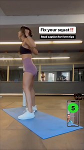 We want to maintain a neutral spine posture during the squat - this means ribs stacked on top of the pelvis. Over extending or letting your back round at the bottom move the spine out of that natural position which can long term create problems including injury! . The solution: focus on creating that stacked position at the start of you lift, for some with mobility restrictions that lose this stacked position at the bottom a heel lift can be a helpful tool to maintain more optimal positions. . S