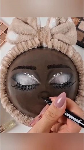 ASMR Relaxing Makeup on Watermelon👩🏿🍉! #shorts