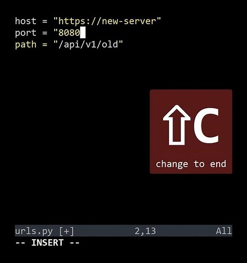 VimFu — Change to End of Line