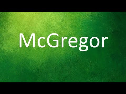 Pronunciation, meaning and usage of the word "McGregor". (in Hindi and English)