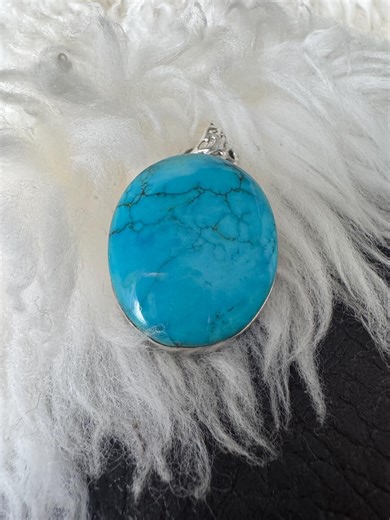 Sleeping Beauty Turquoise Pendant, Sterling Silver Arizona Gemstone Necklace - Etsy