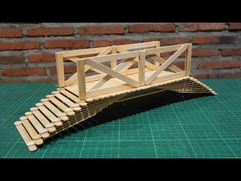 Making a popsicle stick bridge #205