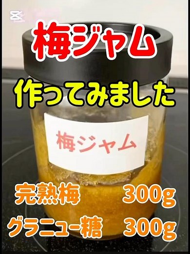 🧑‍🍳梅ジャム作ってみました 完熟梅300g※熱湯消毒する瓶は耐熱を確認して下さい※梅は完熟梅を一晩冷凍すると実の細胞膜が壊れて熱で解凍した時、実が潰しやすくなります#梅ジャム#梅#完熟梅