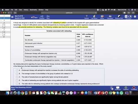 USMLE Step 3 Biostats (Example 1)