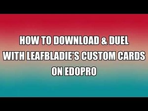 A Tutorial to Install My ~500 Custom Cards into EdoPro and Play With Them in 5 Minutes