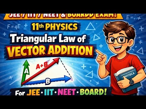 #11th Physics " Triangular law of Vector Addition ", for JEE/IIT/ NEET & Board Exam. 
