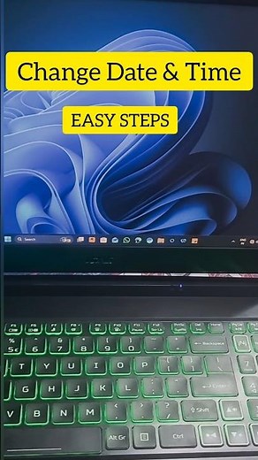 Change Date &Time in Windows11||Step to change Date&Time||#shorts #shortsfeed #tech #windows11 #pc