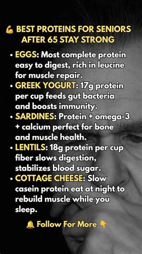 Best Proteins for Seniors After 65 💪 Build Muscle & Stay Strong (Senior Health Tips)