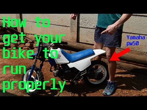 How to get your bike Running properly! -PW50-