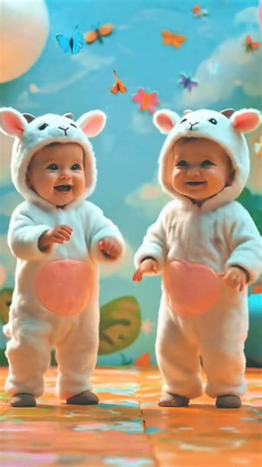 👶👶🐐 Two Baby Goats Dancing 💖✨#BabyDance#CuteBabies#Shorts#KidsFun#babyshark #viral