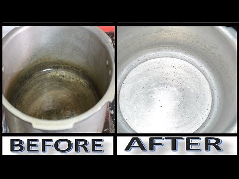 How to Clean a Stained Pressure Cooker || Cleaning A Stained Pressure Cooker