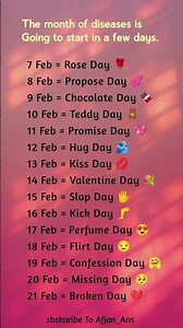 Valentine Week List 2026 | 7 Feb to 21 Feb Special Days 💖 Full February Love Week Schedule